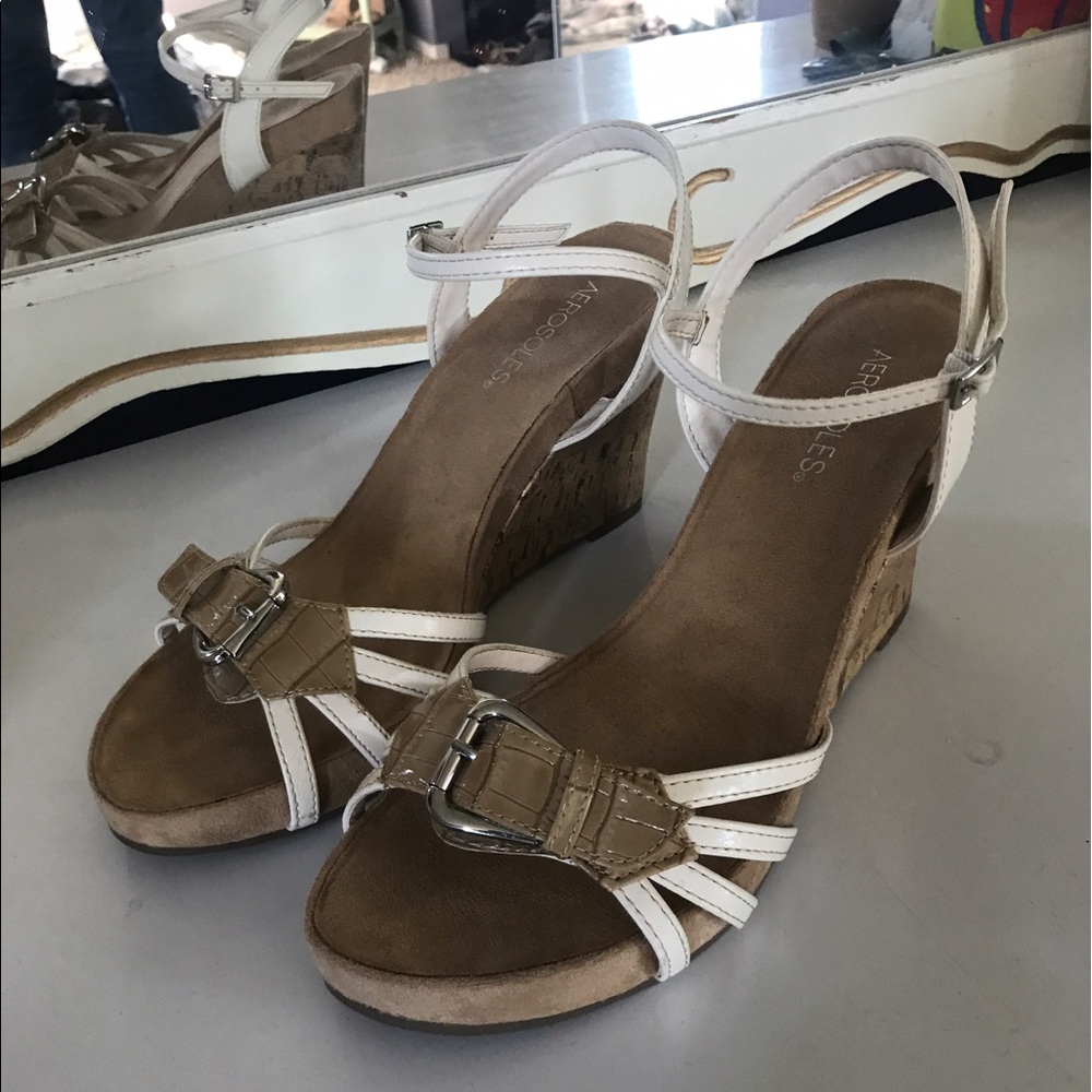 Aerosoles wedges approximately 3 inches tall